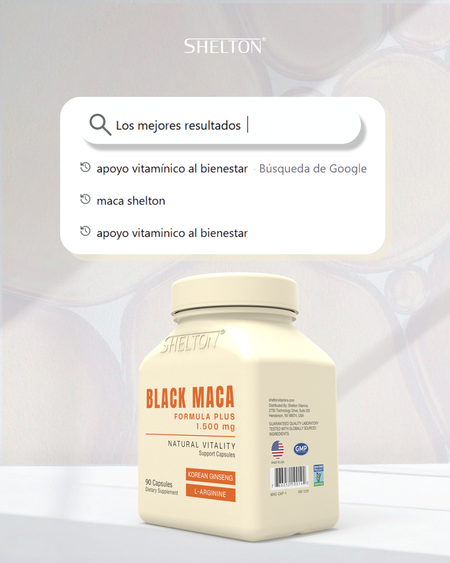 Shelton Black Maca Formula Plus 1,500 mg (90 CAPSULAS)
