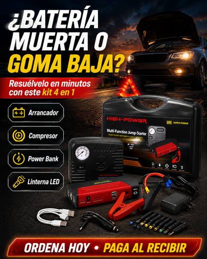 Kit de Emergencia 4 en 1 pa’ tu Vehículo