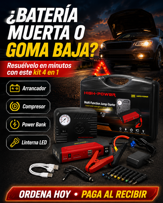 Kit de Emergencia 4 en 1 pa’ tu Vehículo