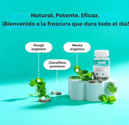 DEOS Body Deodorizing Supplement | Suplemento de Frescura Corporal (60 CÁPSULAS)