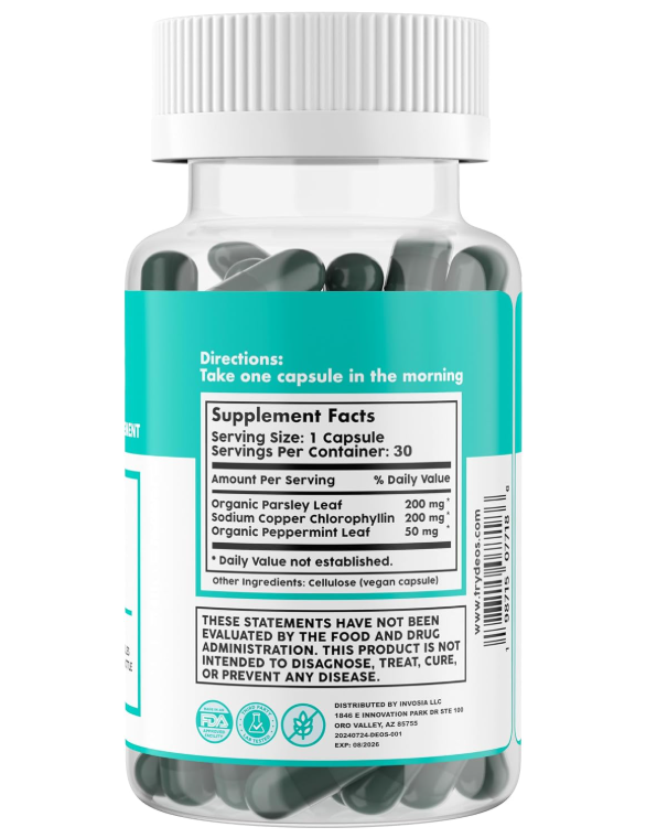DEOS Body Deodorizing Supplement | Suplemento de Frescura Corporal (60 CÁPSULAS)