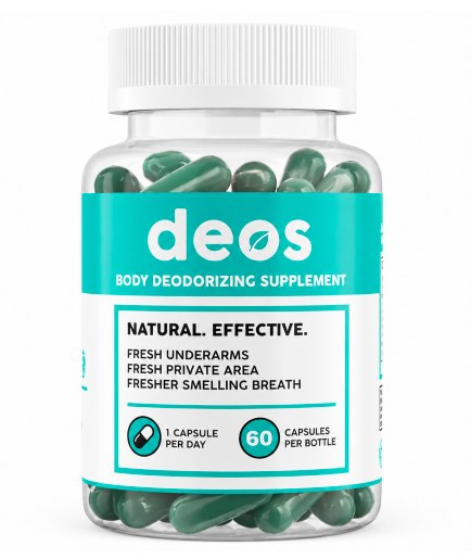 DEOS Body Deodorizing Supplement | Suplemento de Frescura Corporal (60 CÁPSULAS)