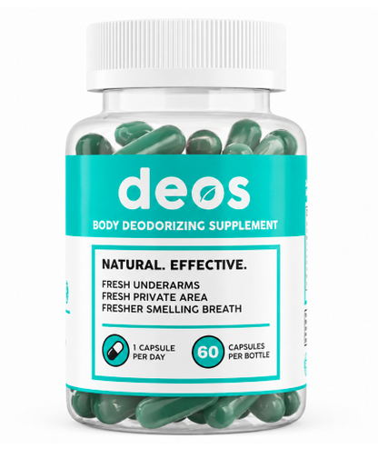 DEOS Body Deodorizing Supplement | Suplemento de Frescura Corporal (60 CÁPSULAS)